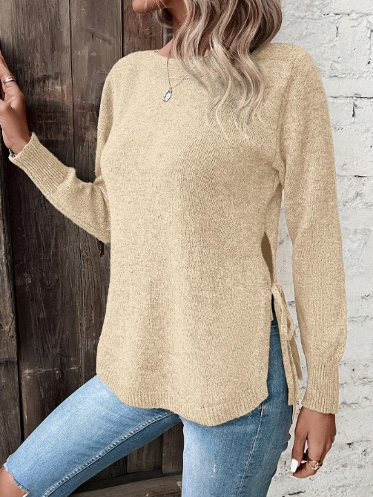 Clasi Solid Knot Side Sweater