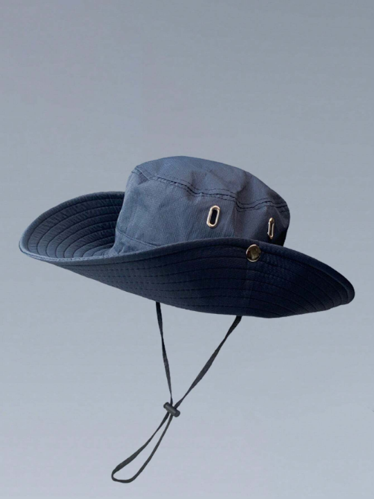 1pc Sunproof Windproof Blue Fisherman's Hat