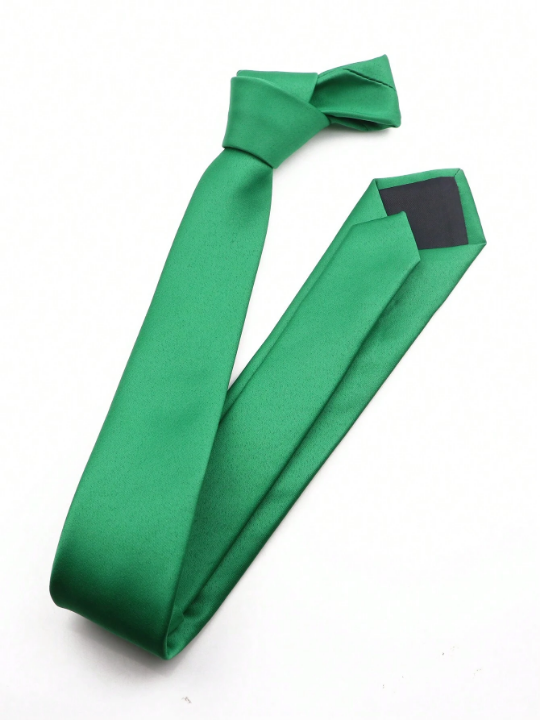 1pc Men's Business Fashionable Smooth Satin Feel Necktie, Suitable For Wedding, Celebration And Daily Wear