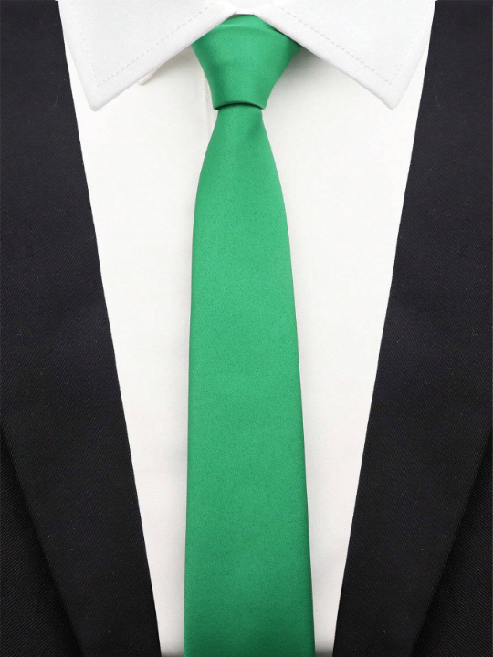 1pc Men's Business Fashionable Smooth Satin Feel Necktie, Suitable For Wedding, Celebration And Daily Wear