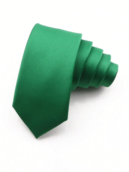 1pc Men's Business Fashionable Smooth Satin Feel Necktie, Suitable For Wedding, Celebration And Daily Wear