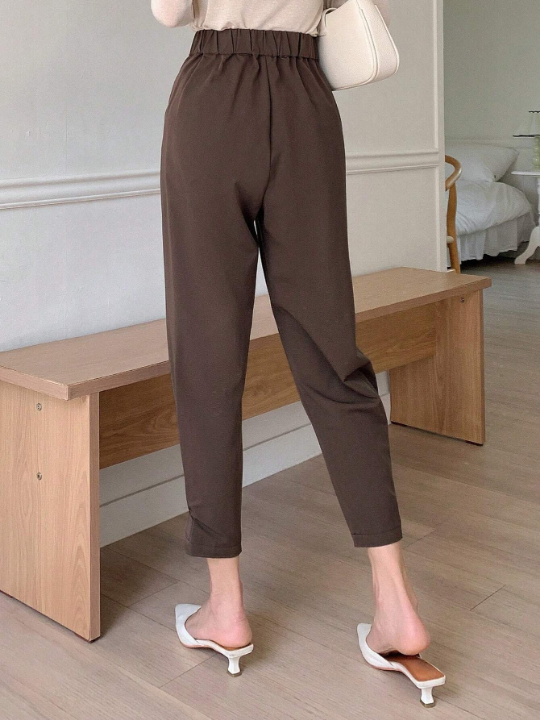 DAZY Cropped Plicated Detail Pants