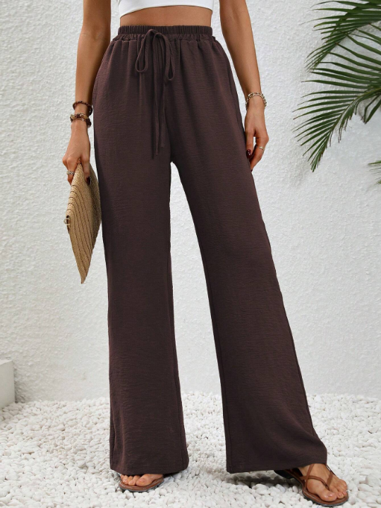 LUNE Knot Waist Wide Leg Pants