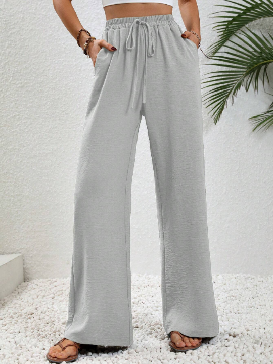 LUNE Tie Waist Wide Leg Pants