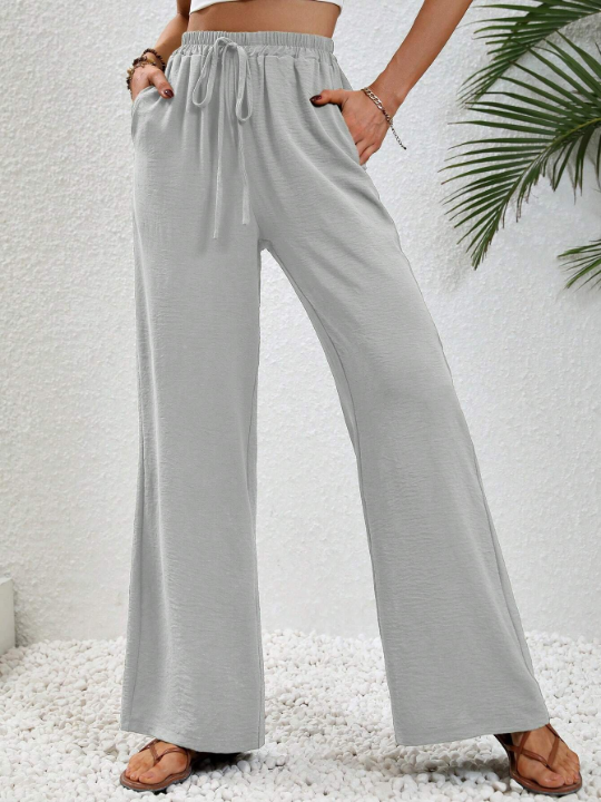 LUNE Tie Waist Wide Leg Pants