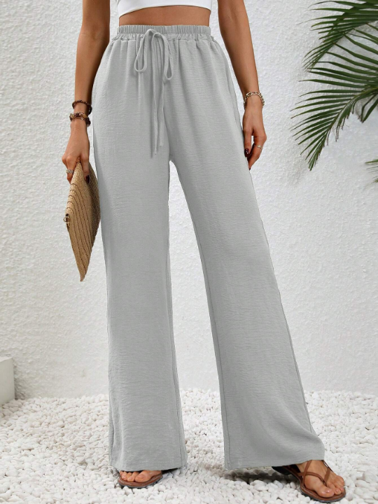 LUNE Tie Waist Wide Leg Pants