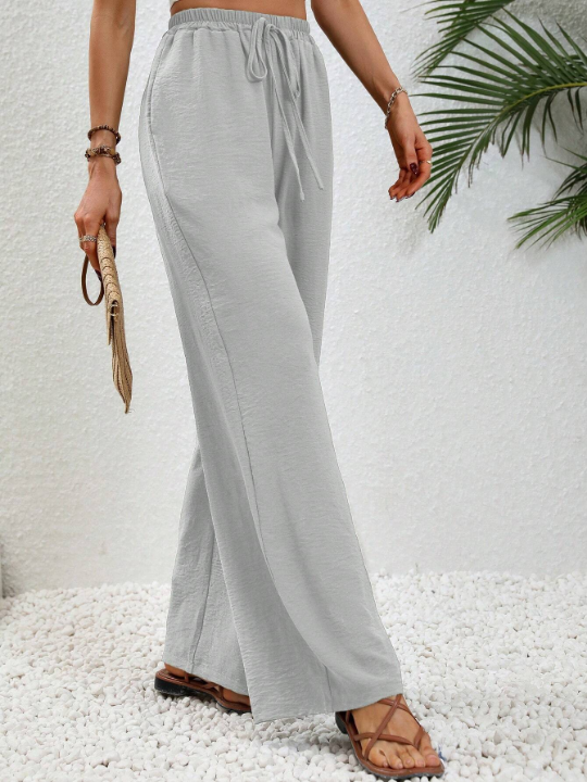 LUNE Tie Waist Wide Leg Pants