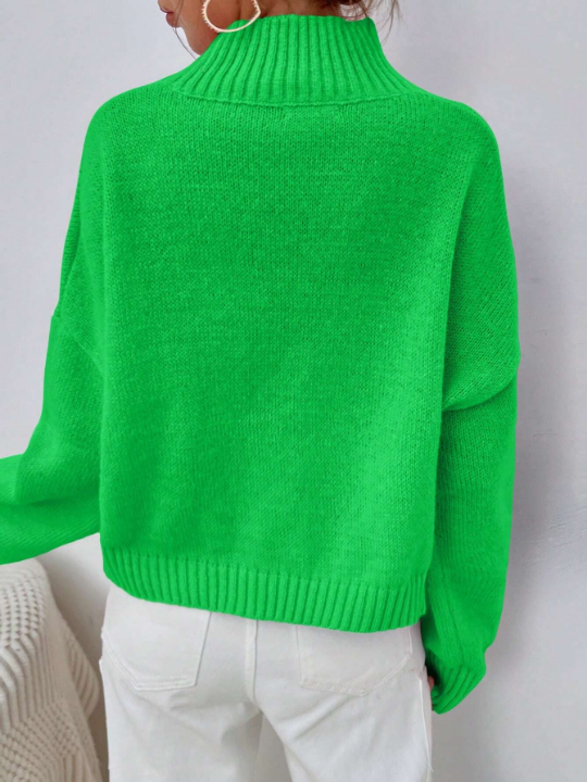 Essnce Solid Drop Shoulder Sweater