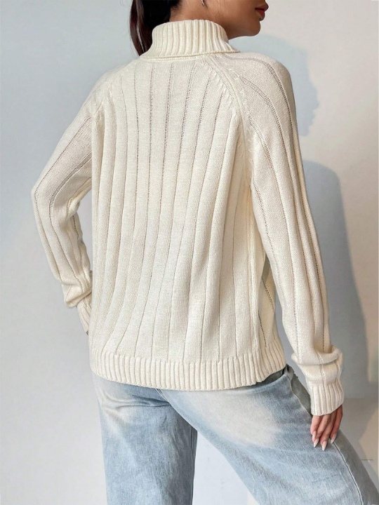 Turtleneck Raglan Sleeve Sweater