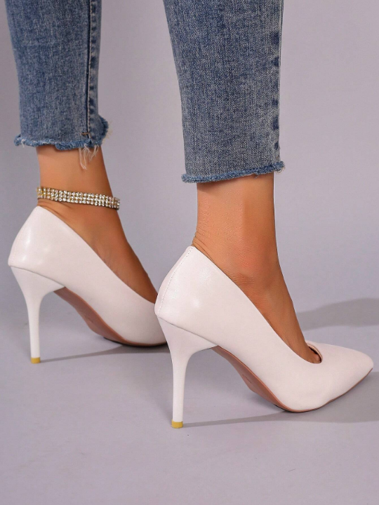 Simple & Fashionable Pointed High Heels With Stiletto Heel, Large Size, Shallow Mouth, Sexy Shoes