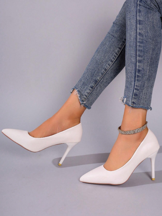 Simple & Fashionable Pointed High Heels With Stiletto Heel, Large Size, Shallow Mouth, Sexy Shoes