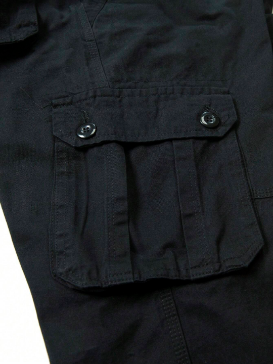 Men Flap Pocket Side Cargo Pants