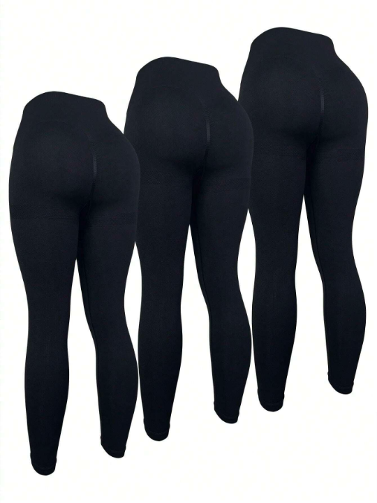 Seamless Wide Waistband Sports Leggings