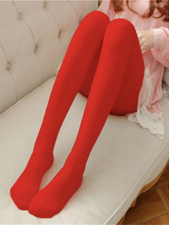 1pair 100d Velvet Candy-colored Women's Pantyhose