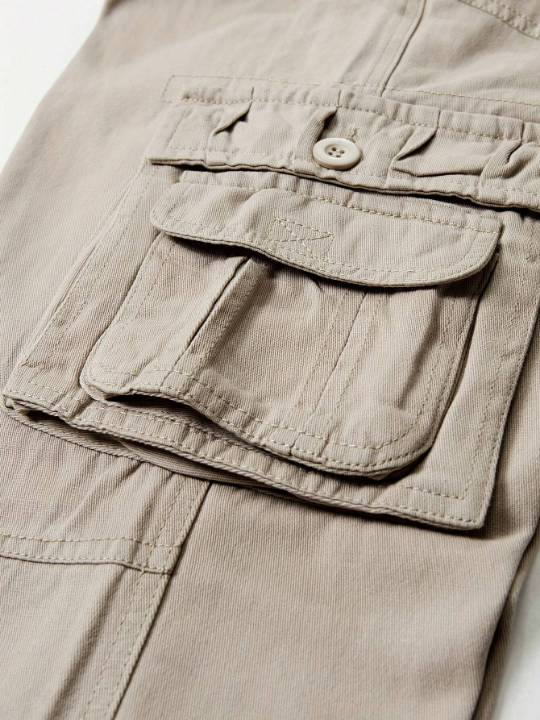 Men Flap Pocket Cargo Pants