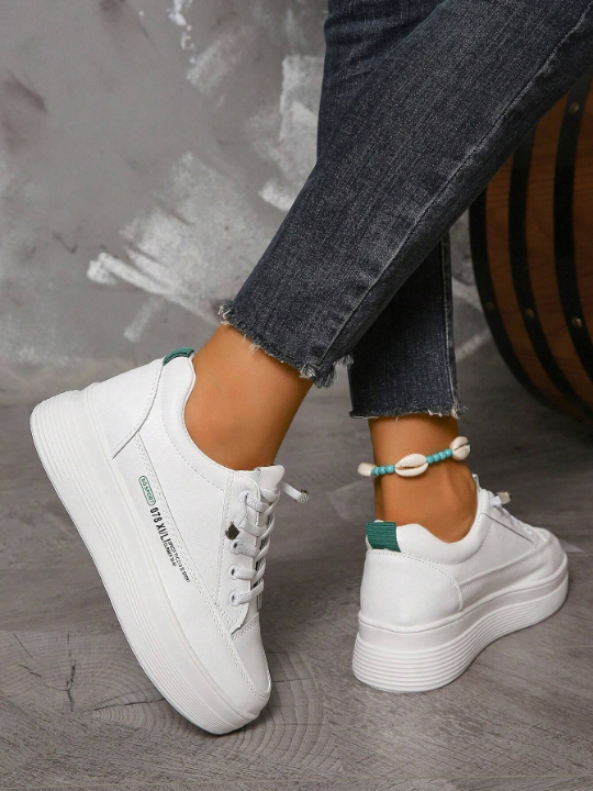 Women's Wedge Heel Thick Sole Fashionable Sneakers For All Seasons