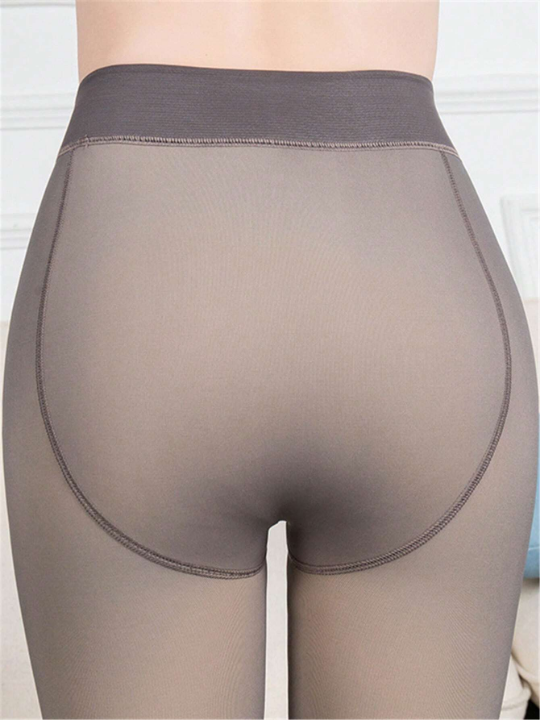 220g Autumn and Winter Thickened Thermal Pantyhose Stockings Women's Warm  High Elasticity Translucent High Waist Translucent Leggings【1 PC】