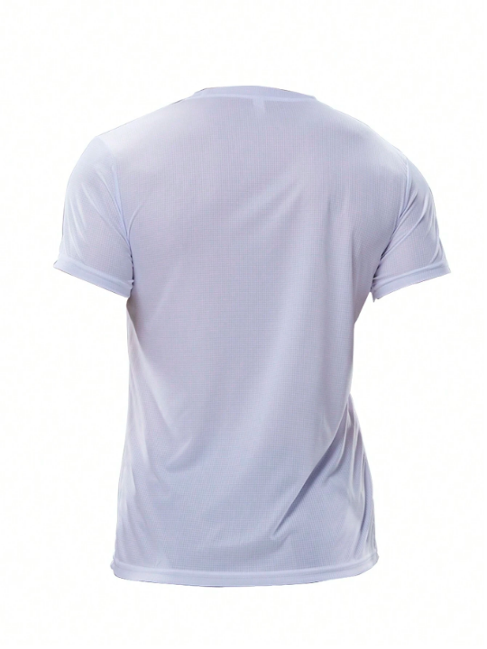 Loose Fit Short Sleeve Sports Top For Men, Gym, Football, Basketball, Training, Running Gym Clothes Men Basic T Shirt