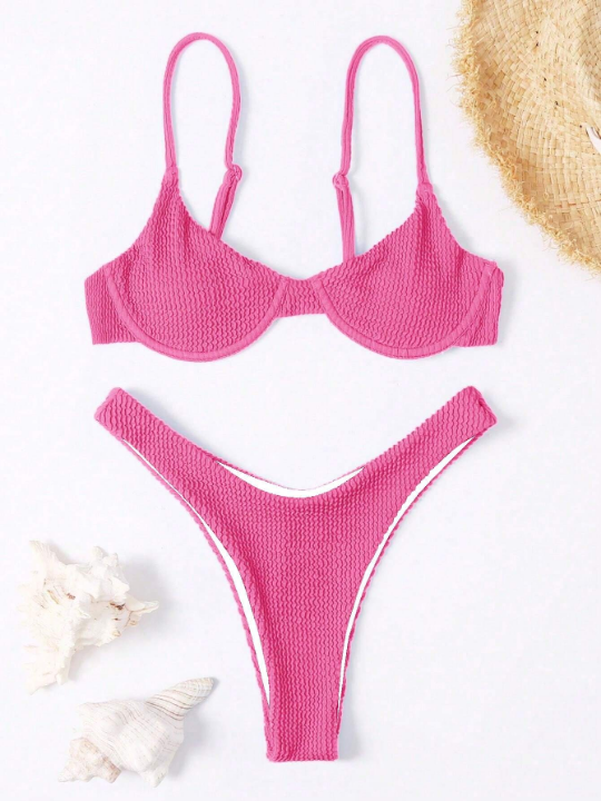 Swim Vcay Solid Underwire Bikini Swimsuit