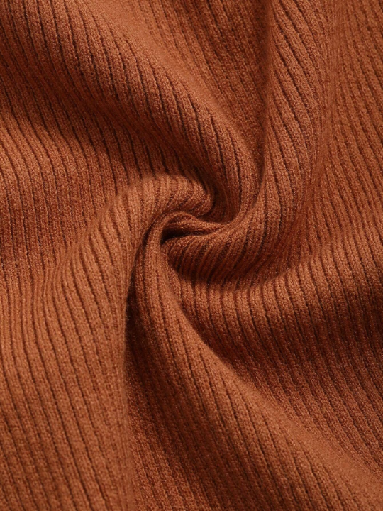 DAZY Turtleneck Ribbed Knit Sweater