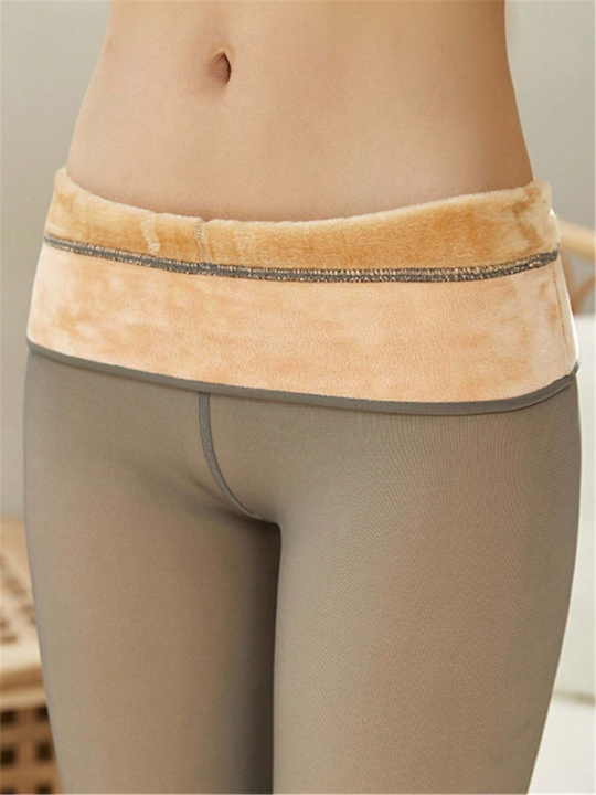 220g Autumn and Winter Thickened Thermal Pantyhose Stockings Women's Warm  High Elasticity Translucent High Waist Translucent Leggings【1 PC】