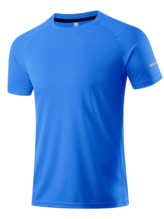 Men's Casual Fitness Outdoor Sports Quick-Drying Training Running High Elasticity Loose Short Sleeve T-Shirt Gym Clothes Men Basic T Shirt