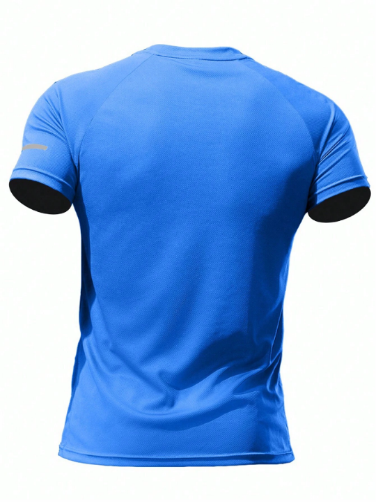 Men's Casual Fitness Outdoor Sports Quick-Drying Training Running High Elasticity Loose Short Sleeve T-Shirt Gym Clothes Men Basic T Shirt