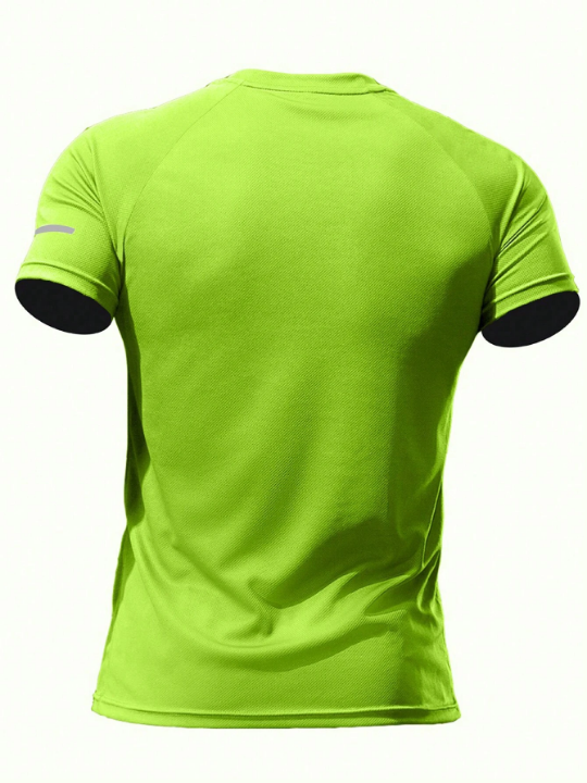 Men's Casual Fitness Outdoor Sports Quick-Drying Training Running High Elasticity Loose Short-Sleeved T-Shirt Gym Clothes Men Basic T-Shirt