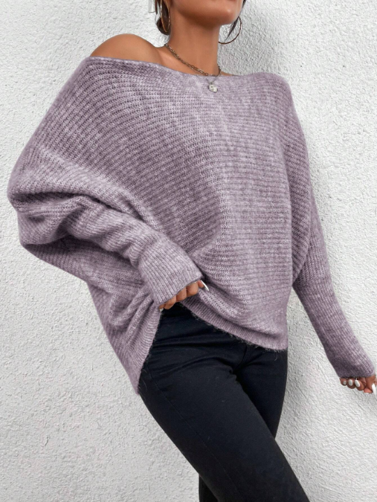 Essnce Off Shoulder Batwing Sleeve Sweater