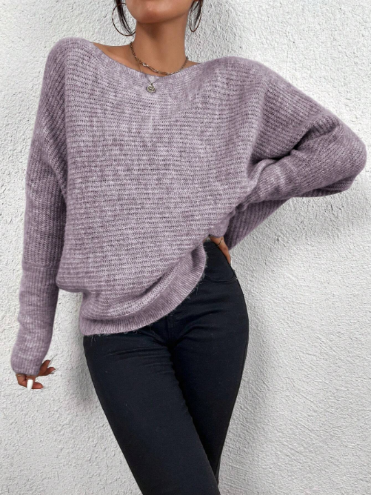 Essnce Off Shoulder Batwing Sleeve Sweater