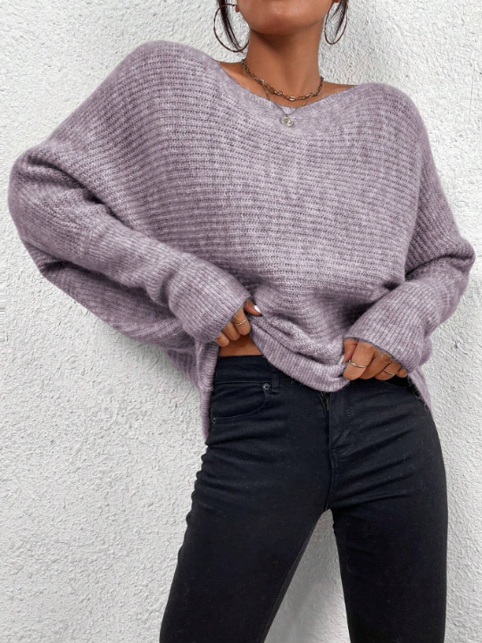 Essnce Off Shoulder Batwing Sleeve Sweater