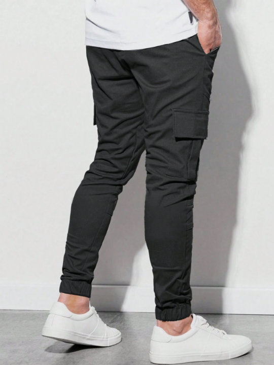 Manfinity Homme Men Flap Pocket Side Cargo Pants