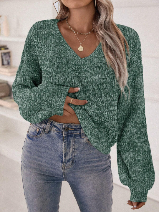 Essnce Space Dye Drop Shoulder Sweater