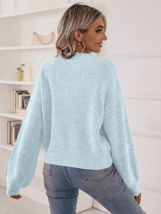 Essnce V Neck Drop Shoulder Sweater