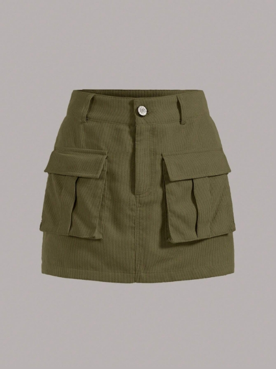 EZwear Flap Pocket Cargo Skirt