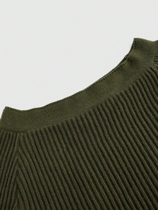 ROMWE Grunge Punk Off Shoulder Ribbed Knit Sweater