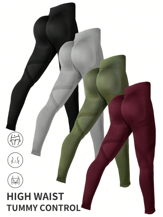 Yoga Basic 4pcs Solid Sports Leggings