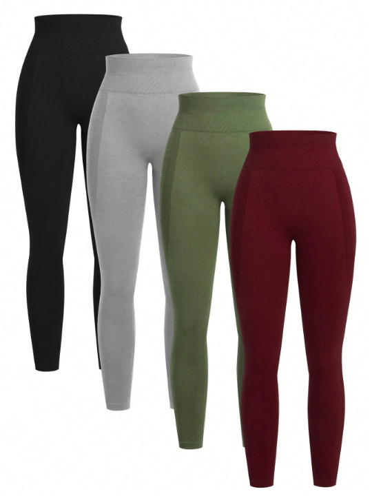 Yoga Basic 4pcs Solid Sports Leggings