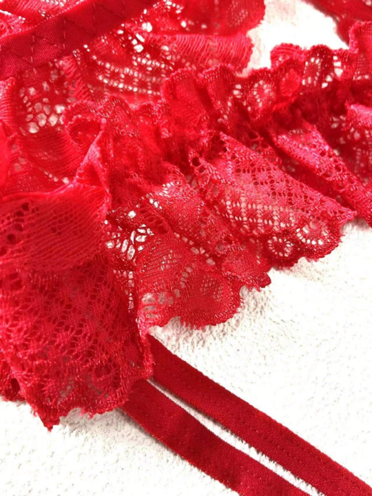 Sexy High Elasticity Pearl Detail Thongs Underwear For Women, Sheer Lace Temptation T-pants With Open Crotch