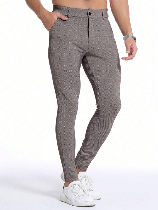 Men Slant Pocket Skinny Pants