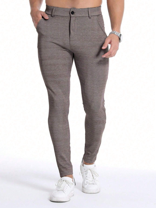 Men Slant Pocket Skinny Pants