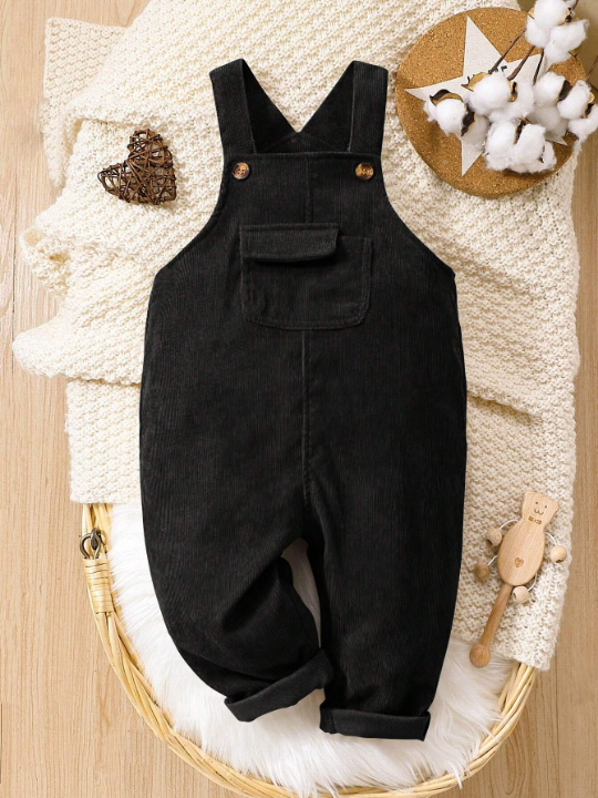 Baby Boy Flap Pocket Overalls