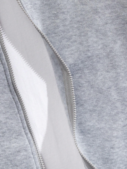 Men Zip Up Sweatshirt Without Tee