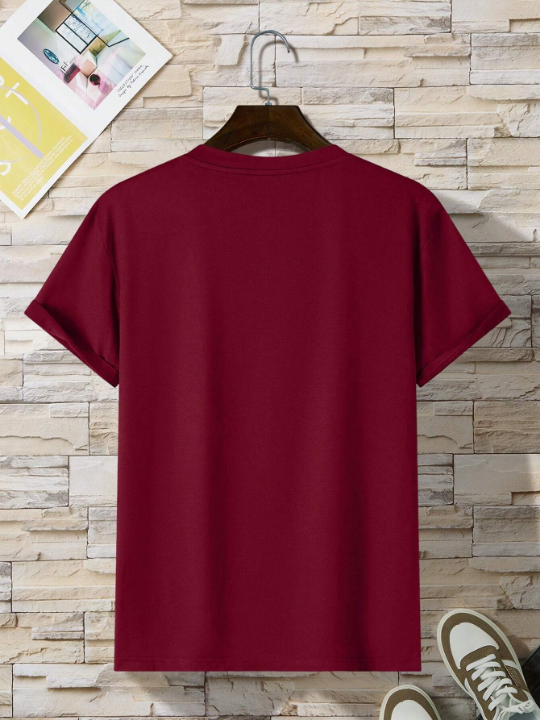 Men Solid Round Neck Tee