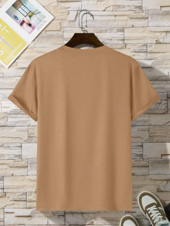 Men Solid Round Neck Tee