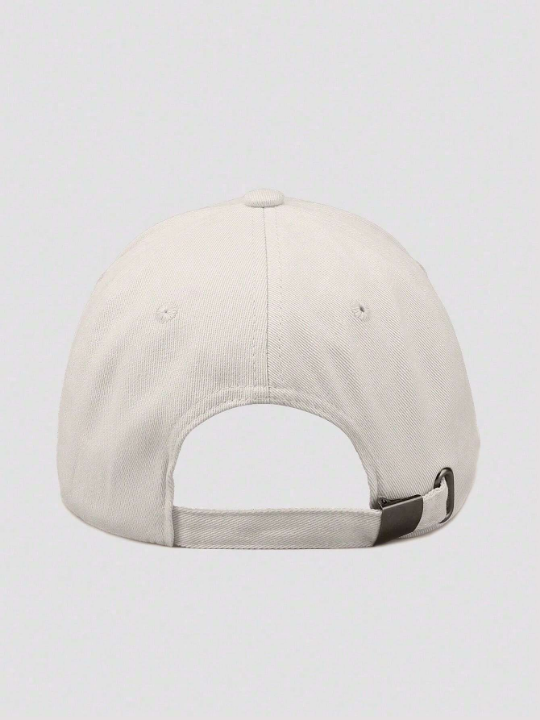 1pc Men's Adjustable Casual Baseball Cap With Simple Letter Print, Suitable For Daily Wear