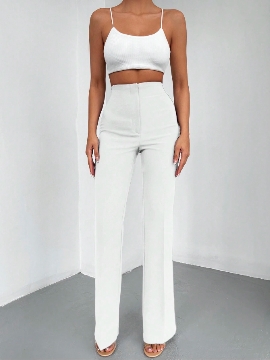 High Waist Flare Leg Pants