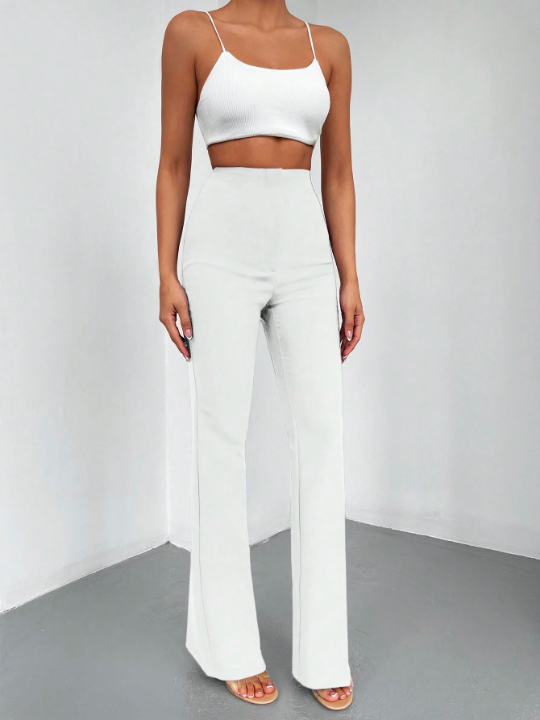 High Waist Flare Leg Pants