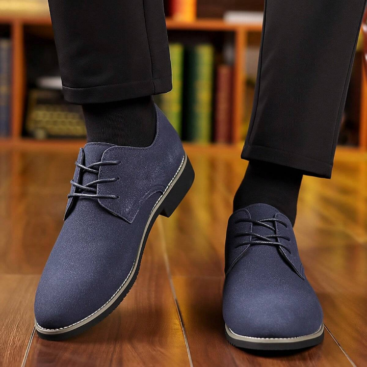 Men's Nubuck Leather Casual Sneakers Multi-Color Men's Leather Shoes Suede Fashion Trend Large Size Men's Shoes