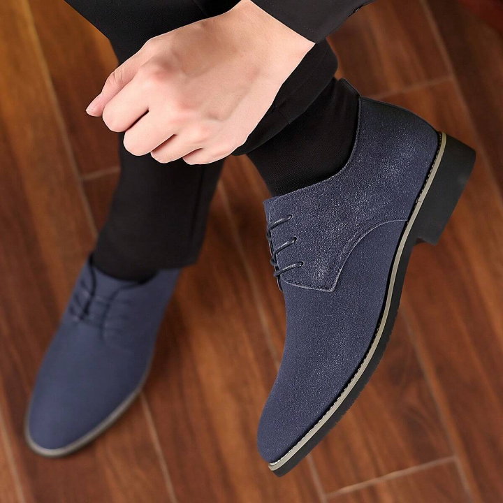 Men's Nubuck Leather Casual Sneakers Multi-Color Men's Leather Shoes Suede Fashion Trend Large Size Men's Shoes